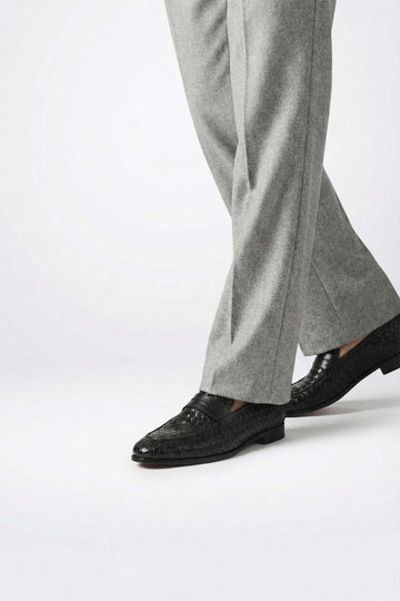 Emerald Woven Penny Loafers