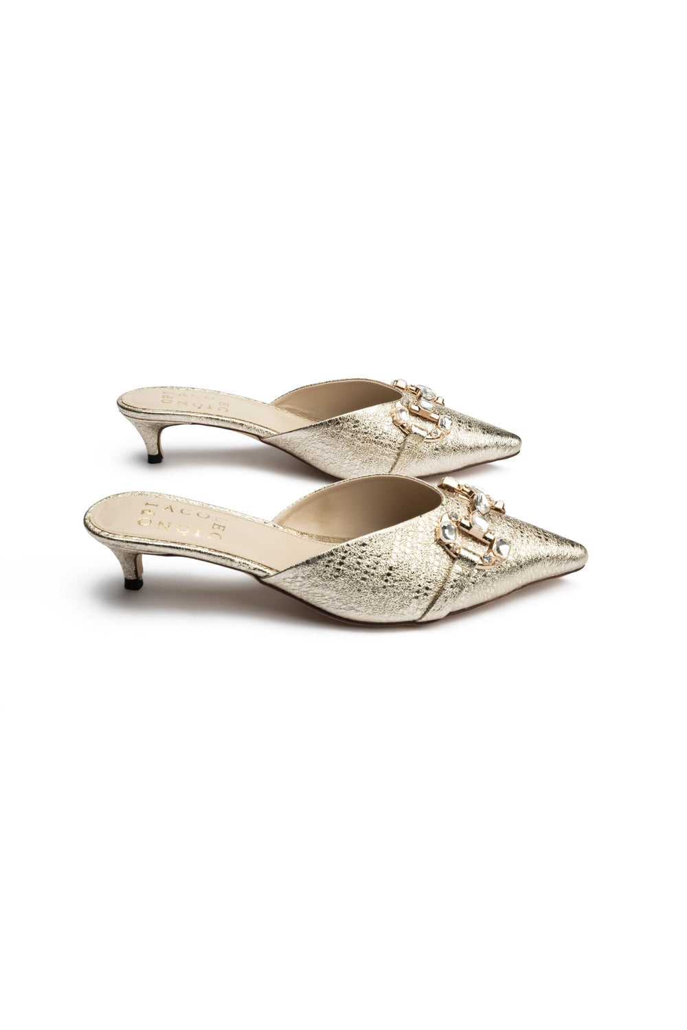 Golden Luxe Mule Heels