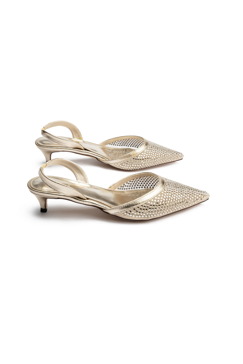 Golden Grace Slingback Heels