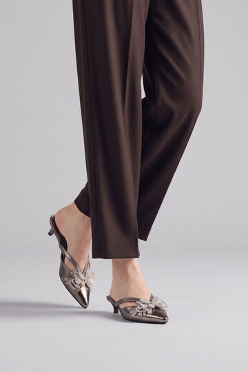 Gold Mesh Slingback Heels