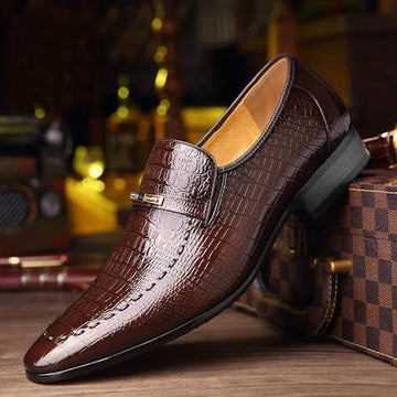 Luxury Croc Texture Formal Shoes