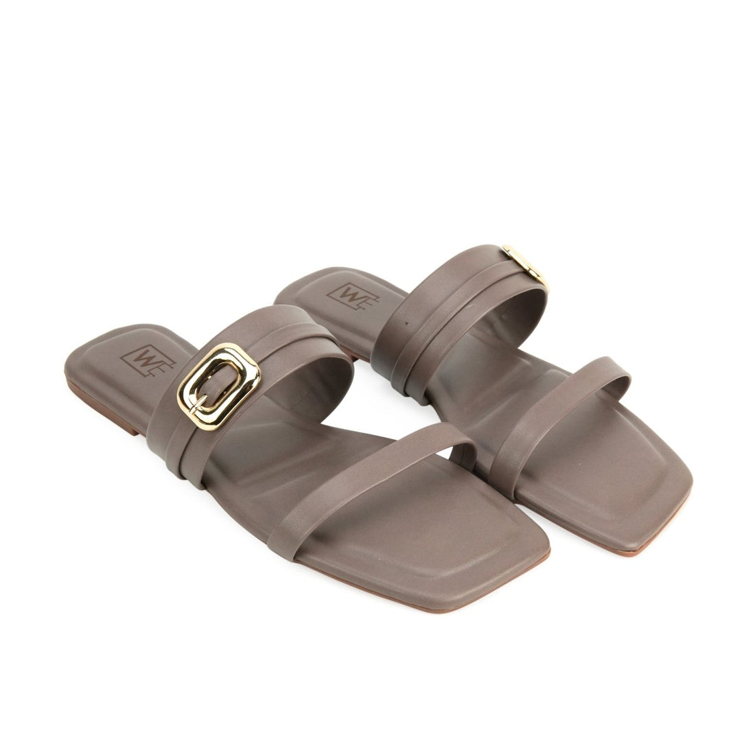 Elegant Buckle Flat Slippers